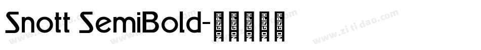 Snott SemiBold字体转换